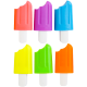 Textmarker mini fluorescent inghetata 6 buc